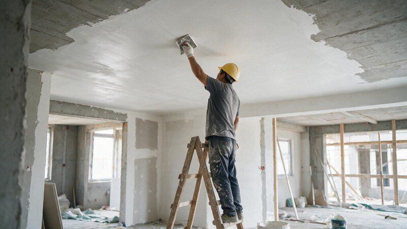 Skim-Coat Ceiling Finish